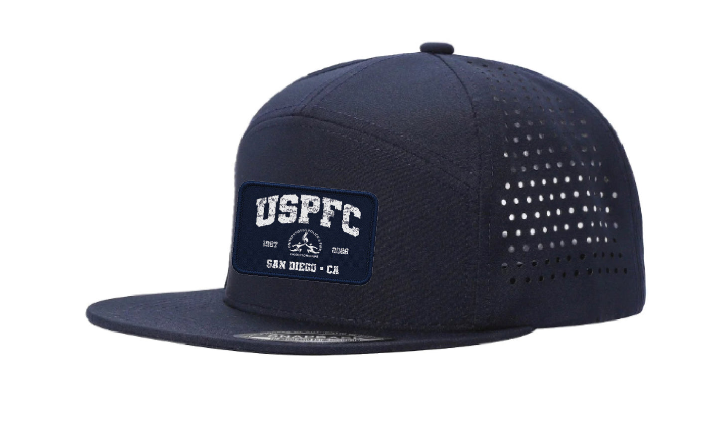 USPFC 2026 NAVY 5 Panel Waterproof FLAT BILL Hat