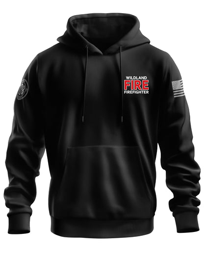 Black Wildland Fire Firefighter Hoodie