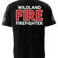 Black Wildland Fire Firefighter Short Sleeve T-Shirt