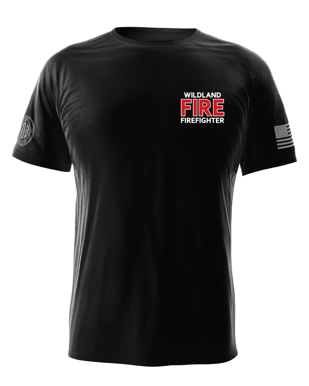 Black Wildland Fire Firefighter Short Sleeve T-Shirt