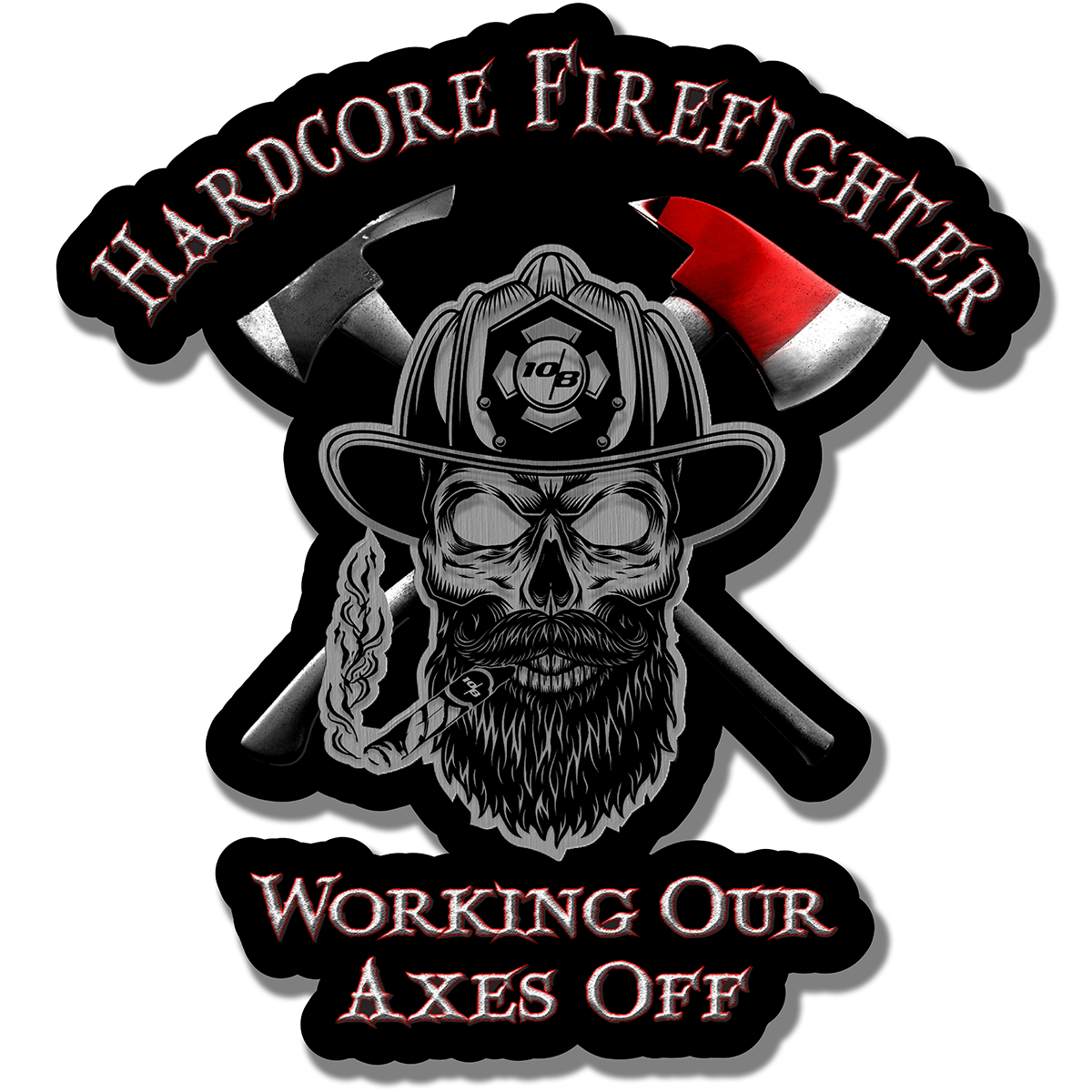 Working Our Axes Off Sticker | Honor Firefighters – Rush Ten Eight