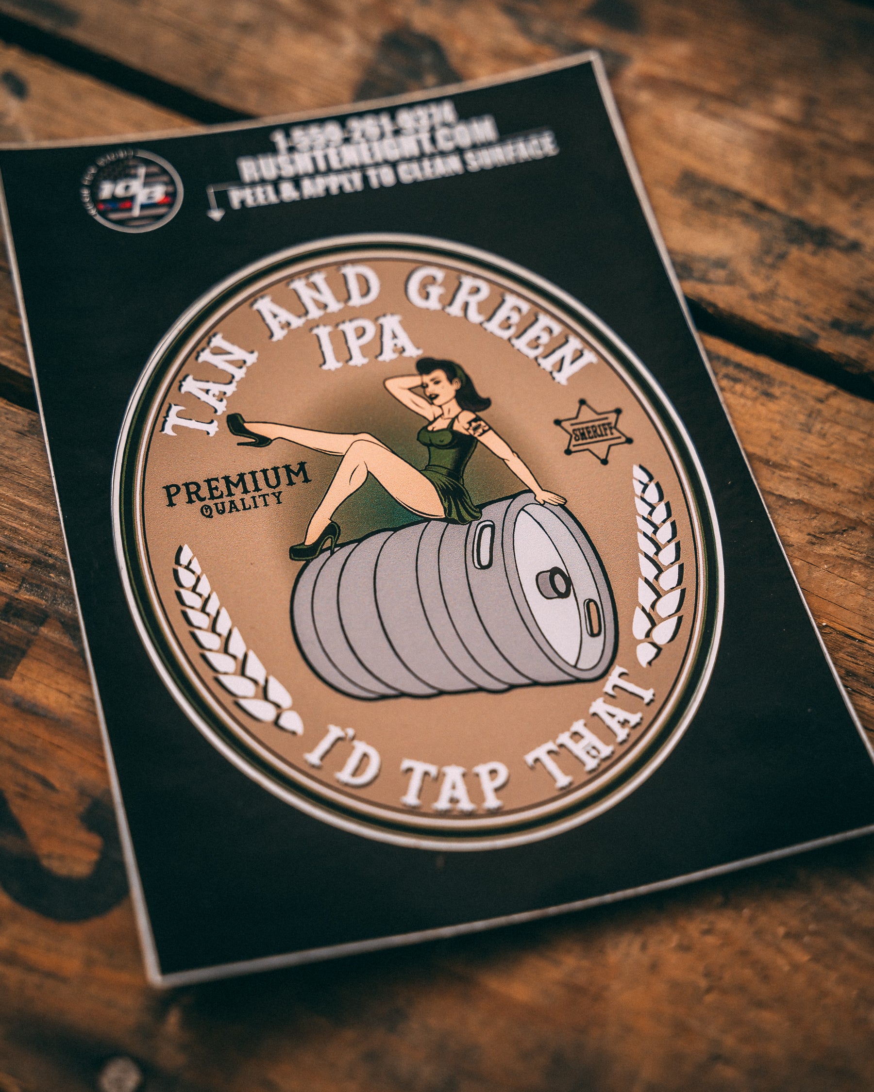 Tan & Green IPA Sticker - Beer Lovin' Blue Line Supporter | Rush 10-8 ...