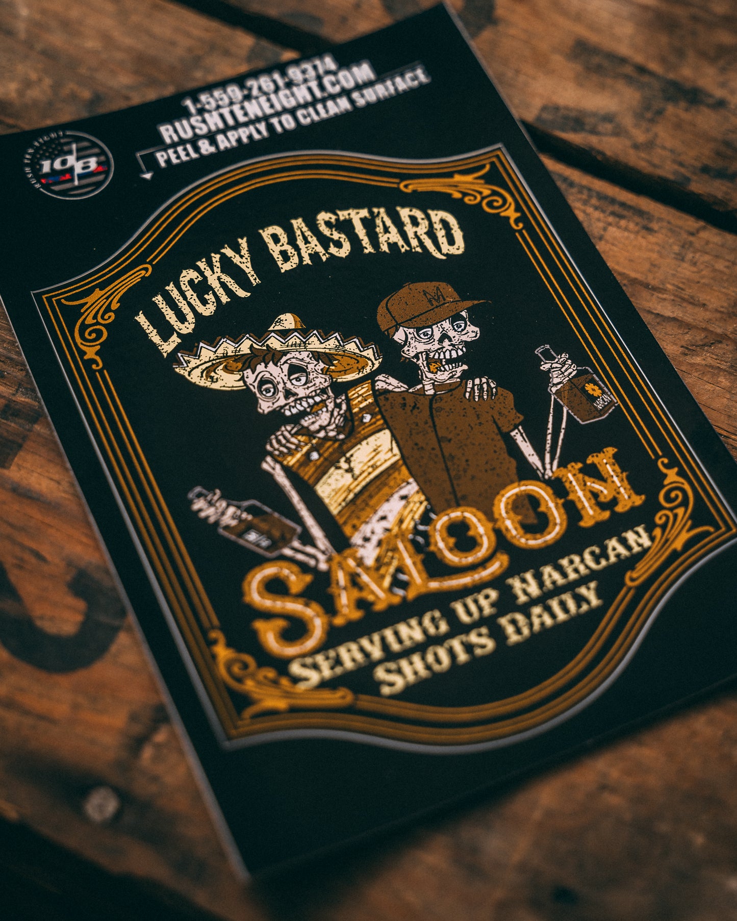 Lucky Bastard Saloon Sticker