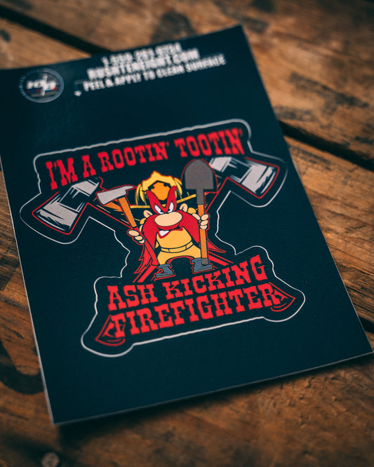 Rootin' Tootin' Fire Fighter Sticker