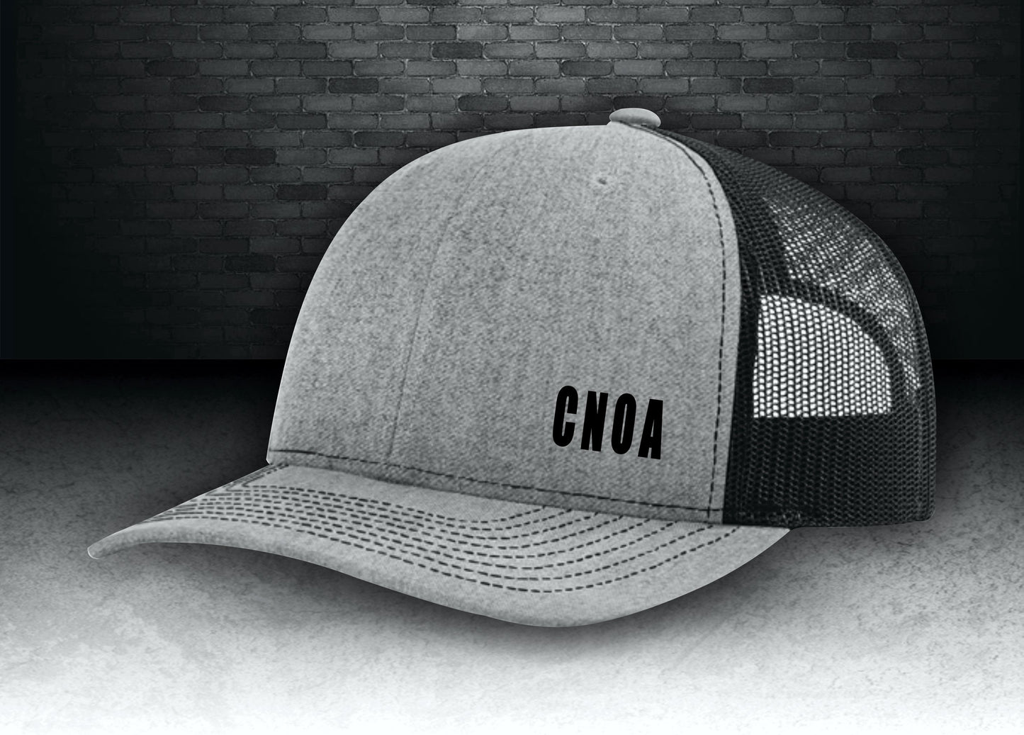 CNOA Richardson Snap Back Trucker Hat - Heather Grey/Black