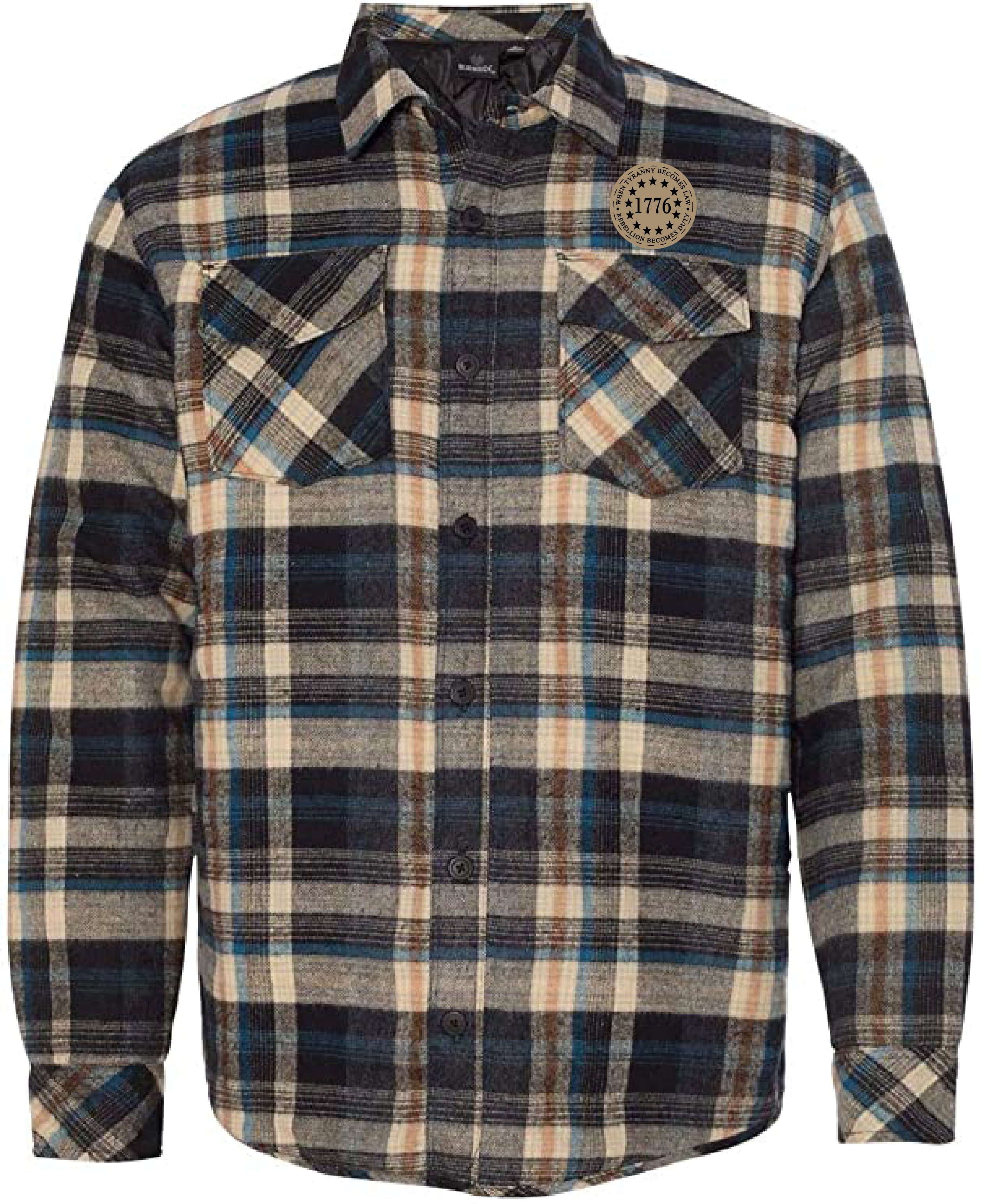 Quilted on sale flannel jacket