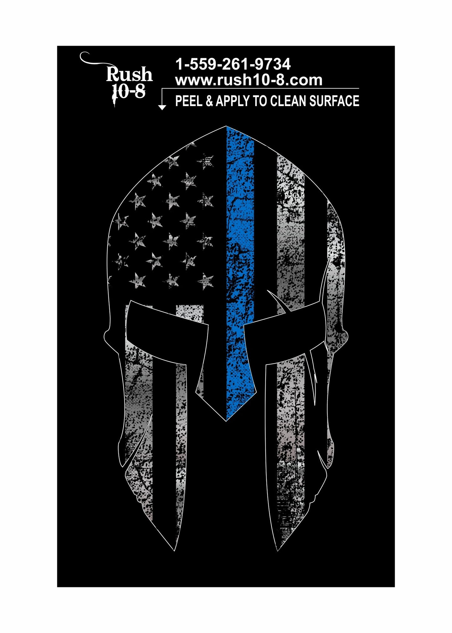 Blue Line Spartan Sticker 