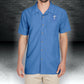 CNOA Grim Reaper Harriton Men's Barbados Textured Camp Shirt - Pool Blue