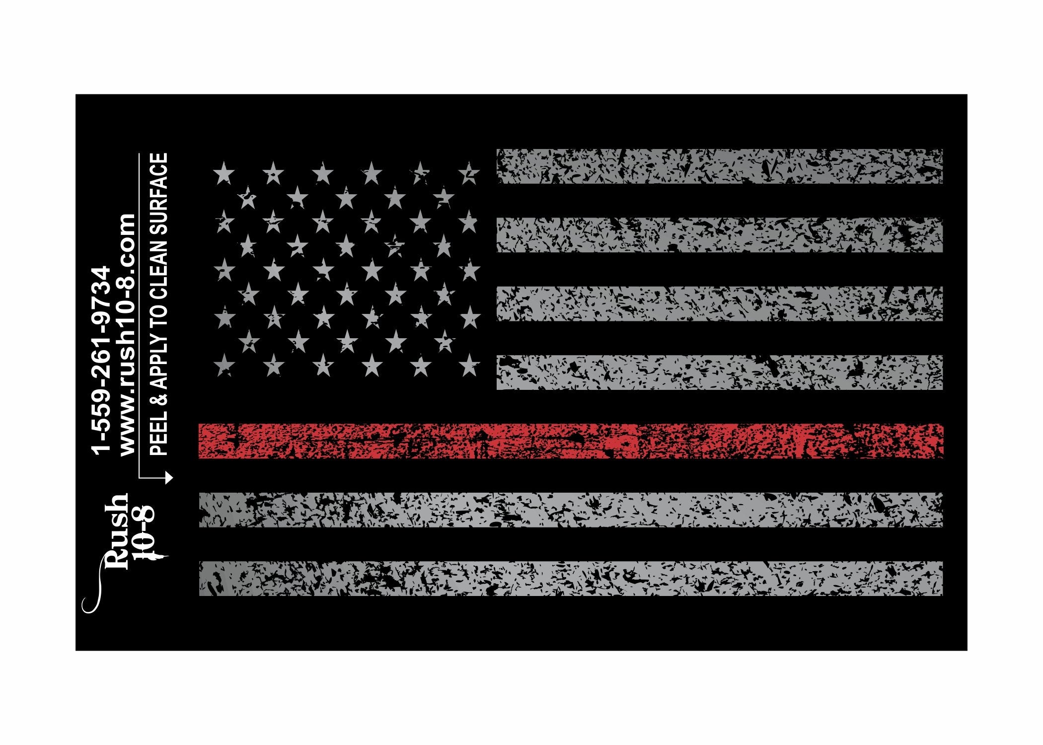 Multi Red Line Sticker Red Line Flag Sticker – Rush Ten Eight