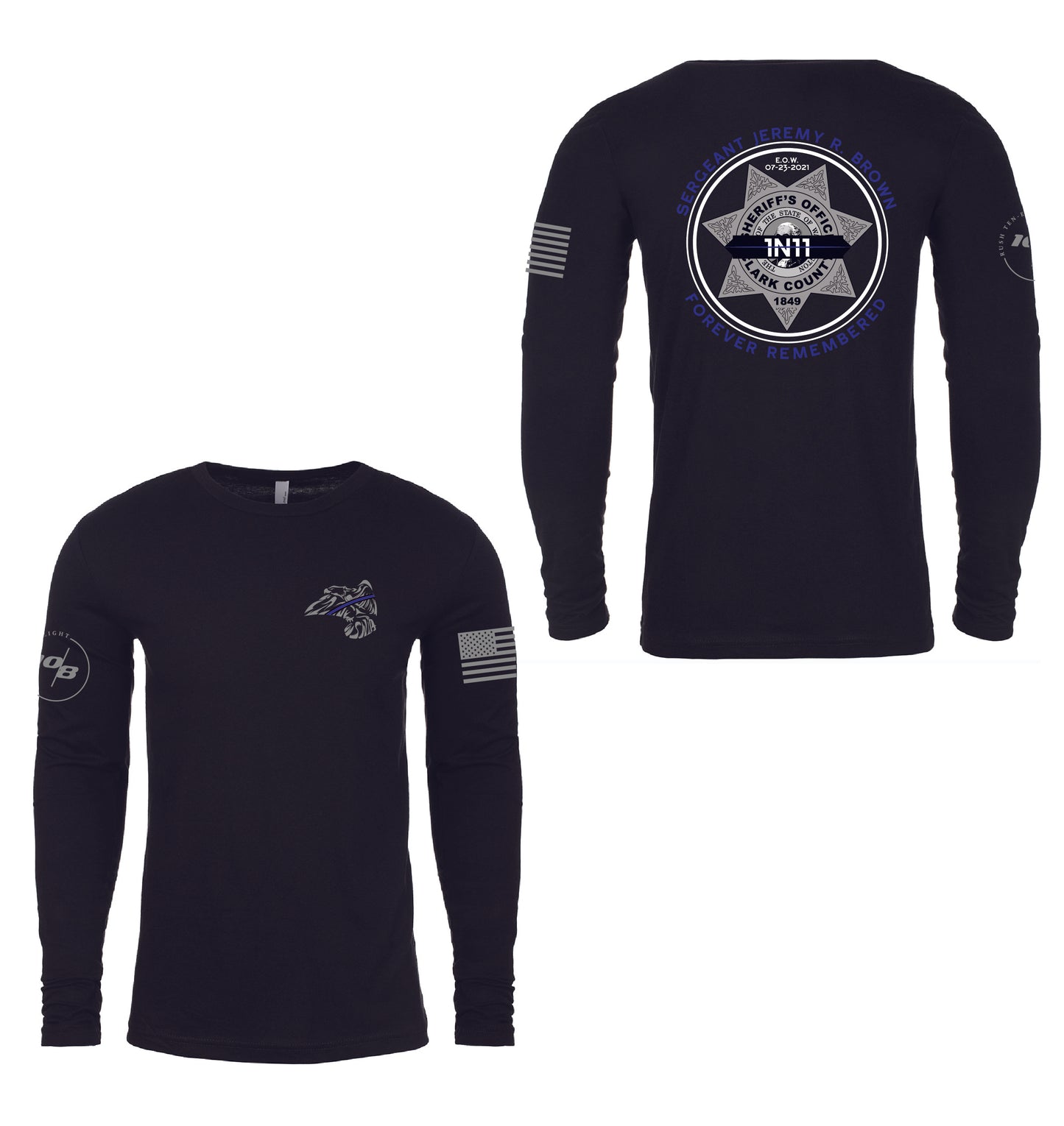 WSNIA SGT. JEREMY BROWN - FOREVER REMEMBERED MEMORIAL Men's Next Level Premium Fitted Long Sleeve CVC Crew Tee