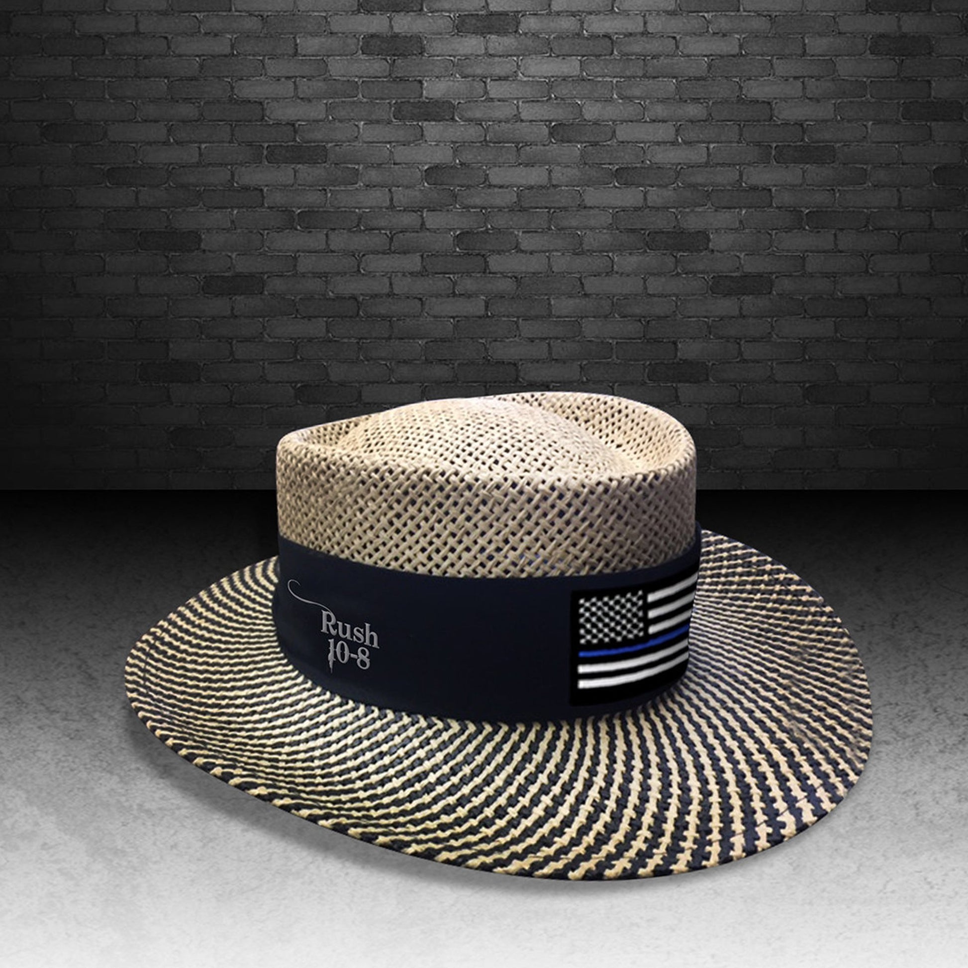 Blue Line Golfing Straw Hat