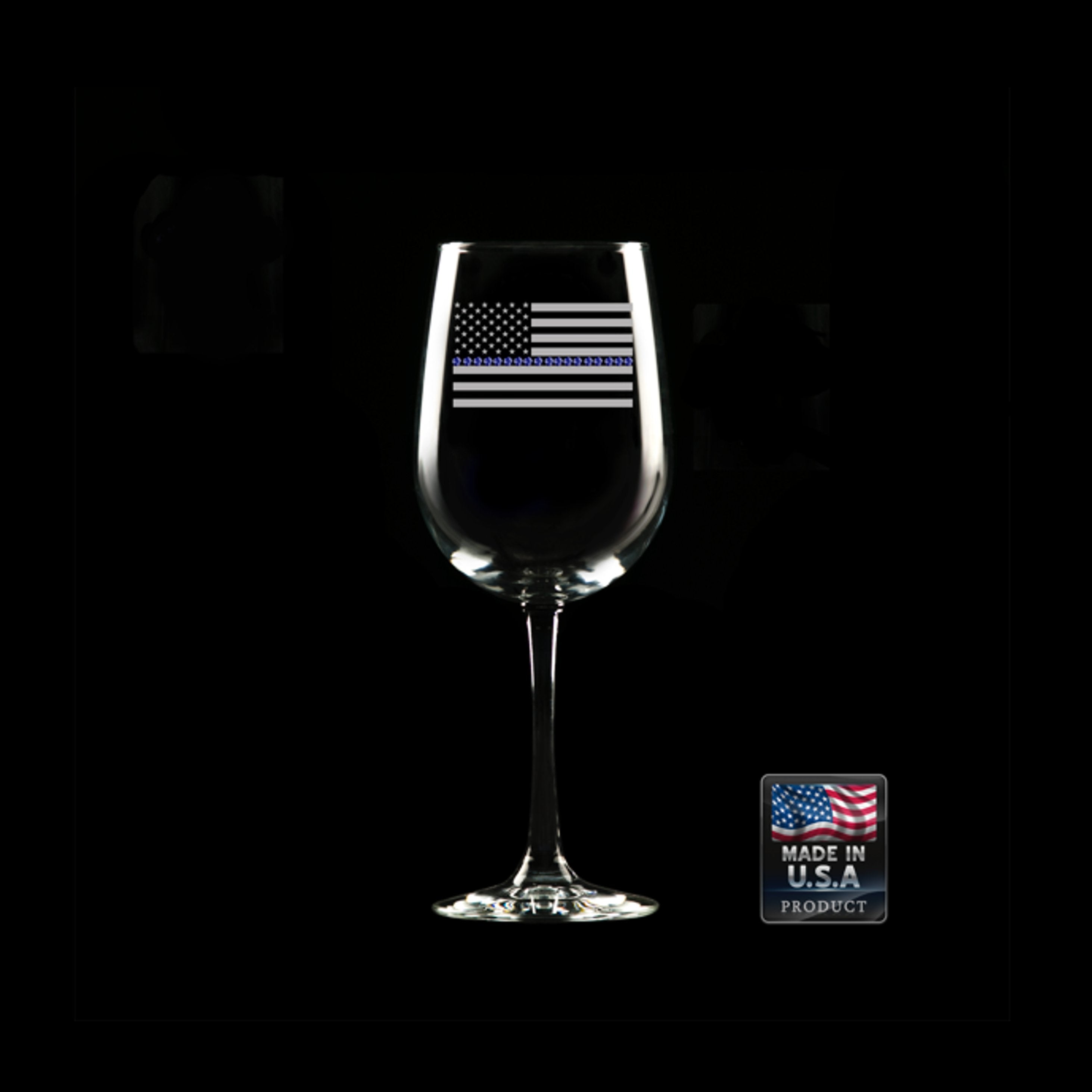 Thin Blue Line Wine Glass – Rush Ten Eight