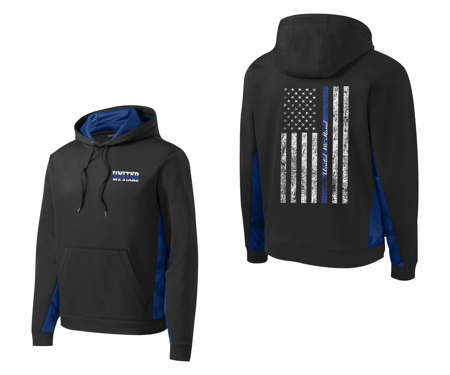 United We Stand Performance Sport Hooded Pullover Sweatshirt 